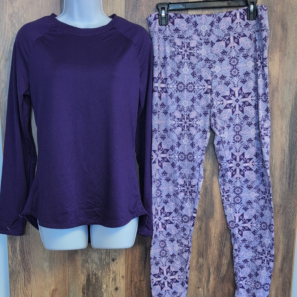 Climate Right Cuddl Duds 2-piece Lounge Set Pajamas M                   R165